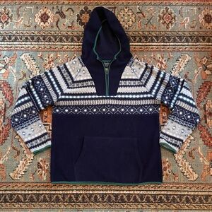 Fair Isle Sherpa Fleece Hoodie